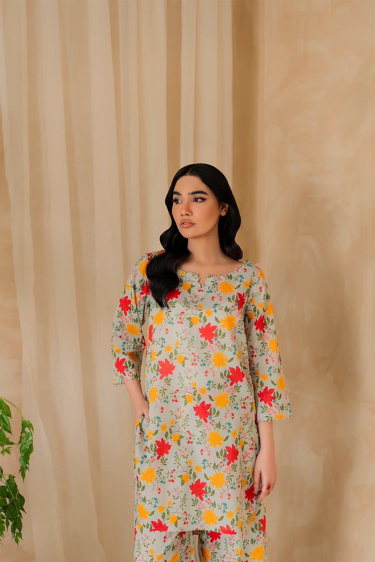 Premium Lawn Summer 2 Piece Dress - 002