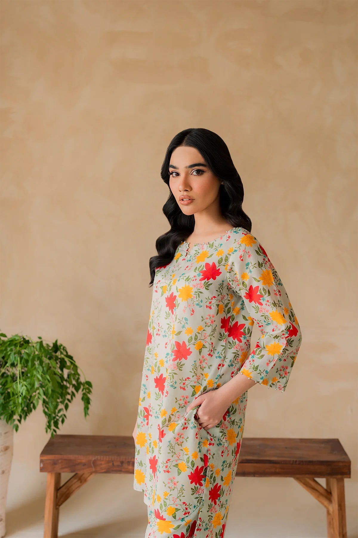 Premium Lawn Summer 2 Piece Dress - 002