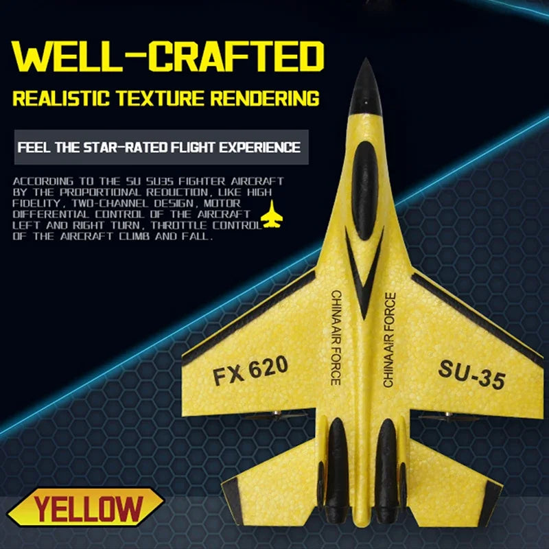 RC Foam Aircraft 2.4G Radio Remote Control toy Fighter Plane Glider SU-35 Airplane Glider Boy Girl Birthday Gift Toy for kid Adu