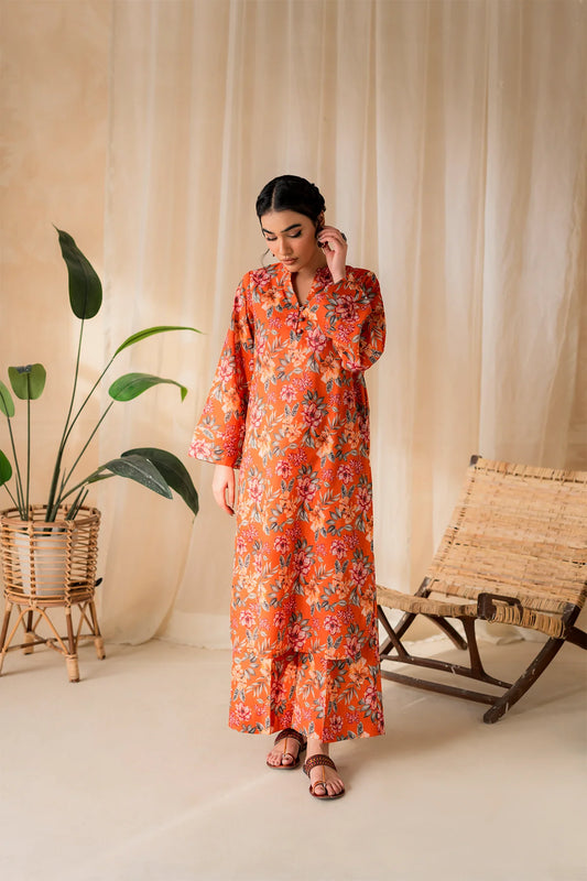 Premium Lawn Summer 2 Piece Dress - 003