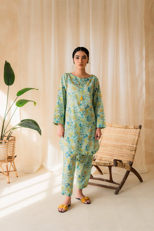 Premium Lawn Summer 2 Piece Dress - 010