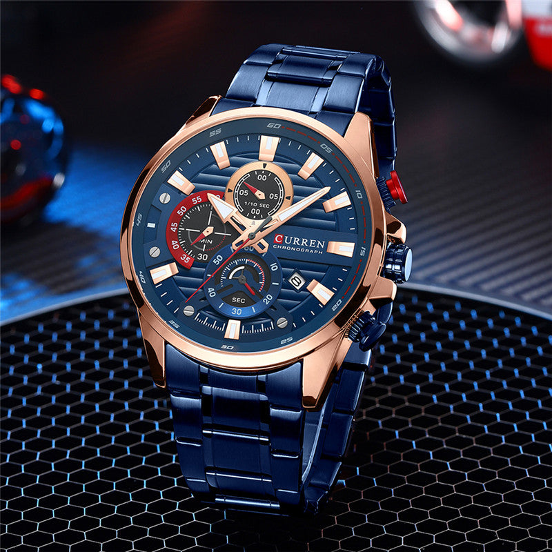 CURREN Stainless Steel Wrist Watch For Men