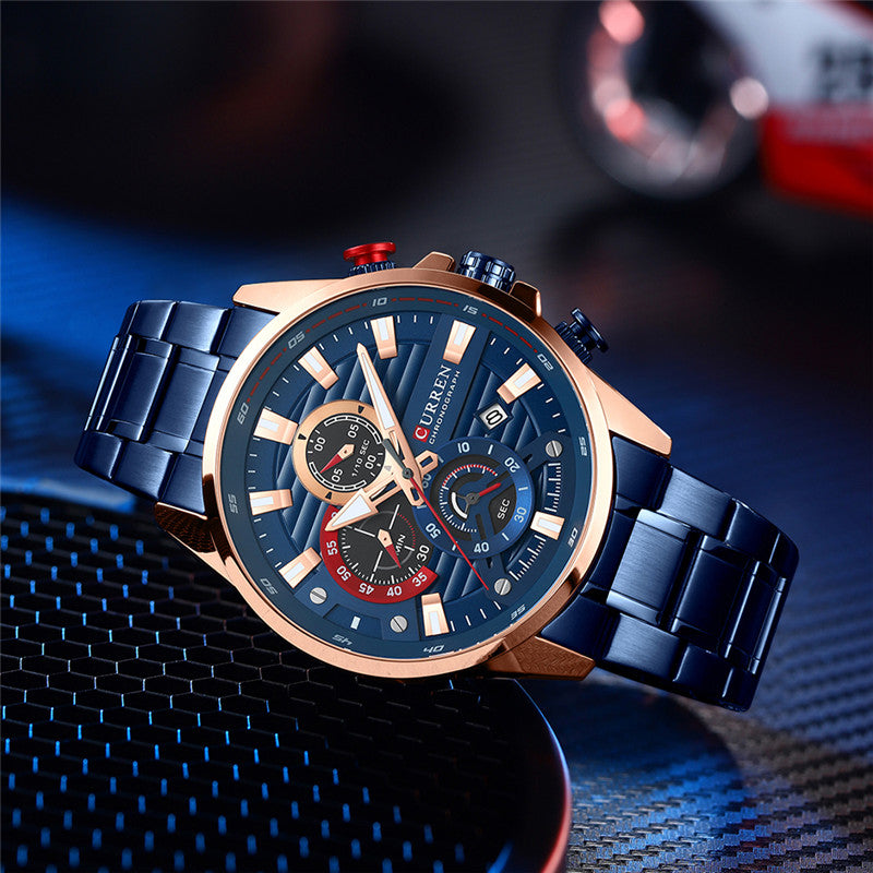 CURREN Stainless Steel Wrist Watch For Men