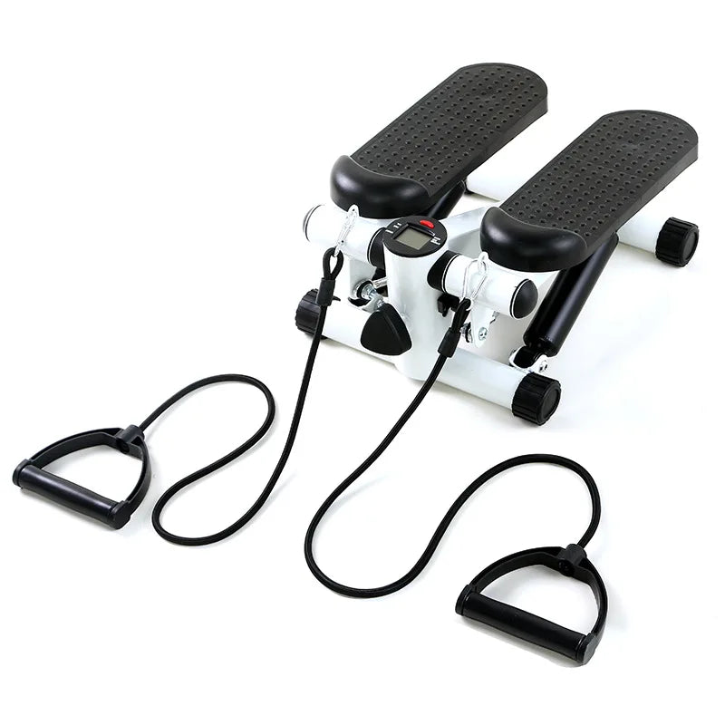 Mini Pedal Stepper Foldable Fitness Machine With Resistance Bands and LCD Monitor Home Gym Mini Stepper Exercise Equipment